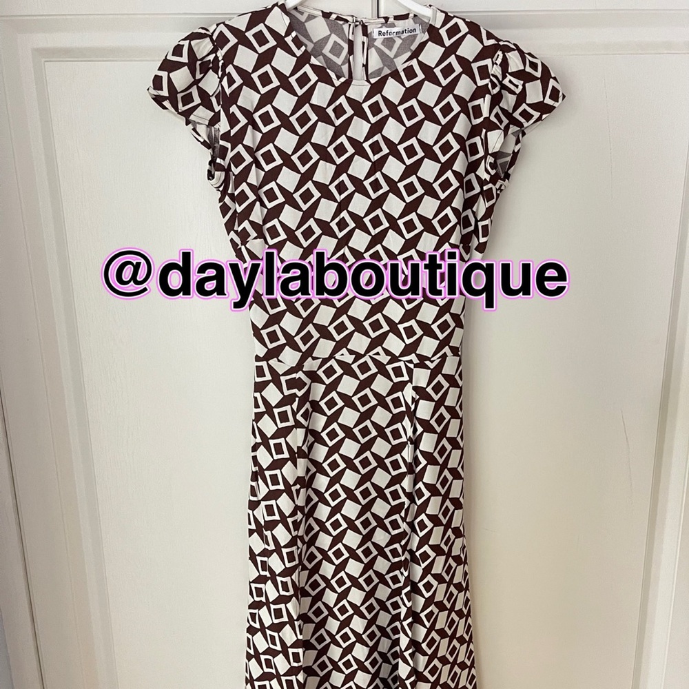 Reformation Gavin Dress Tiles - Picture 5 of 8